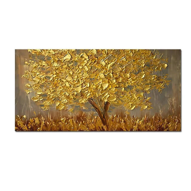 Abstrakte Gold Baum Luxus Leinwand Malerei