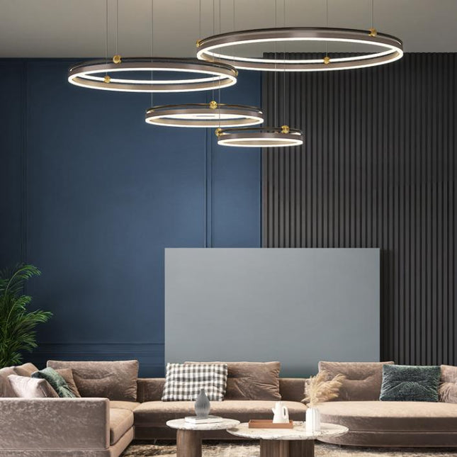 Moderne Runde hängende Deckenlampe aus Aluminium - Warenmeister